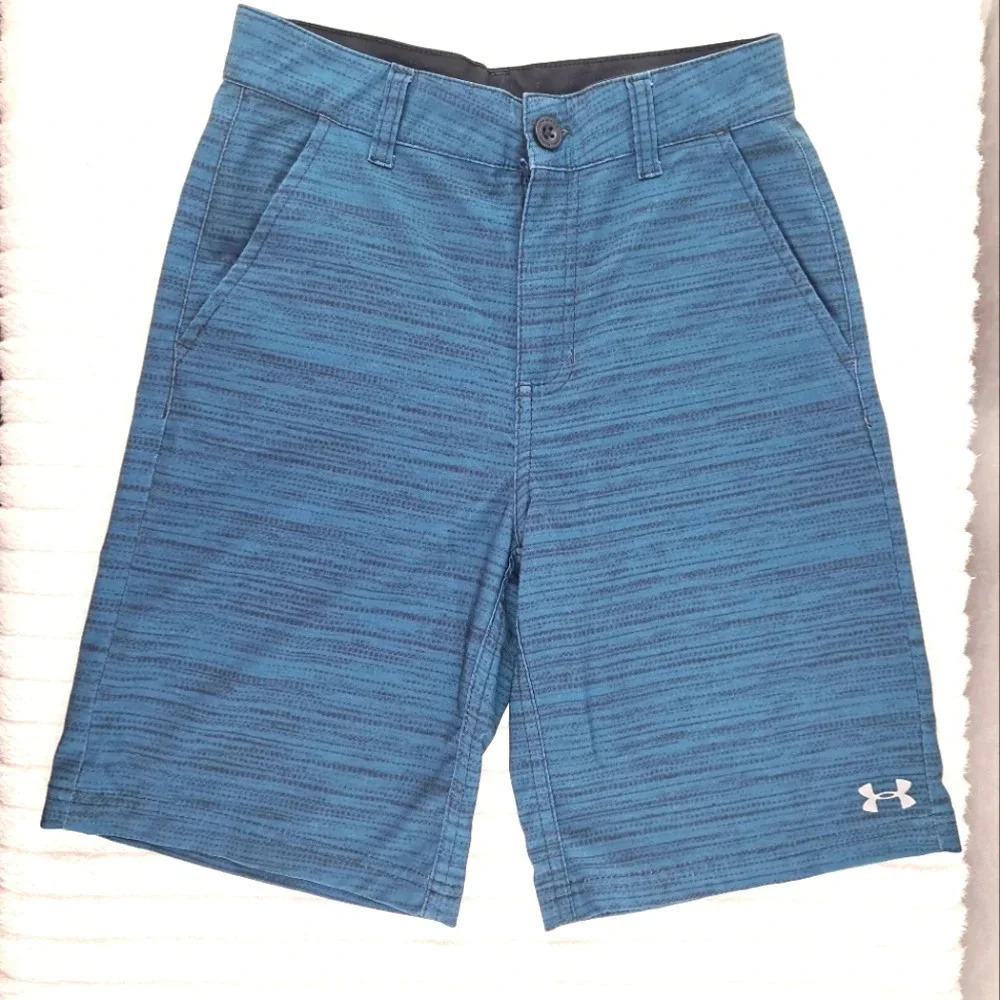 Under Armour Big Boy's Amphibious Shorts, Blue/Black, size 10